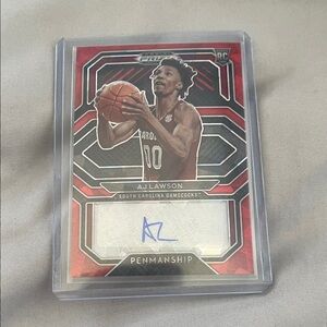 Red and Black Basketball Trading Card